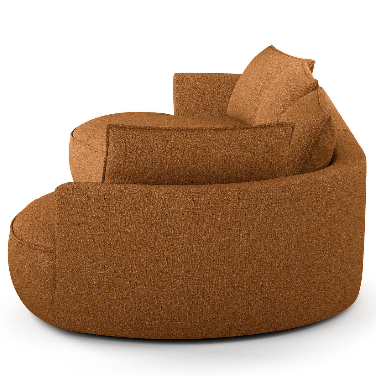 BIGSOFA - Beige/Schwarz, Kunststoff/Textil (322/82/154cm) - home24