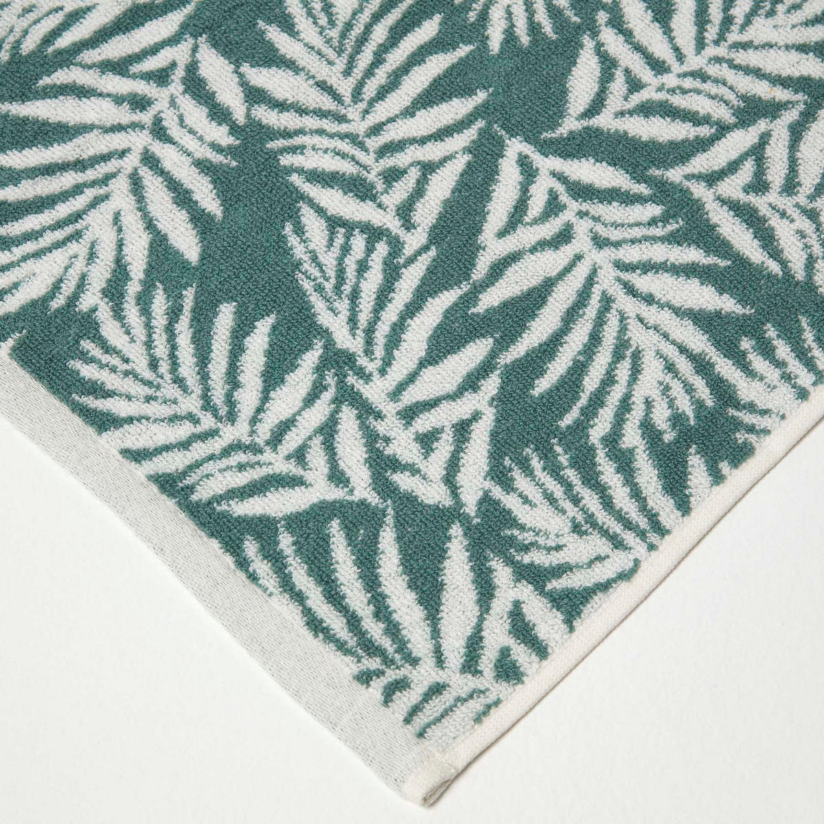 HANDTUCH Blätter grün - Grün, Textil (50/85cm) - Homescapes