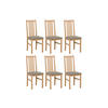 STUHL 6er ONTIKA 1, sonoma - Beige/Sonoma Eiche, Holz (43/94/40cm) - Leaf Design