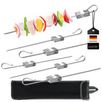 GRILLSPIESSE 6-er-Set, silber, Metall - Edelstahlfarben, Metall (43cm) - bremermann