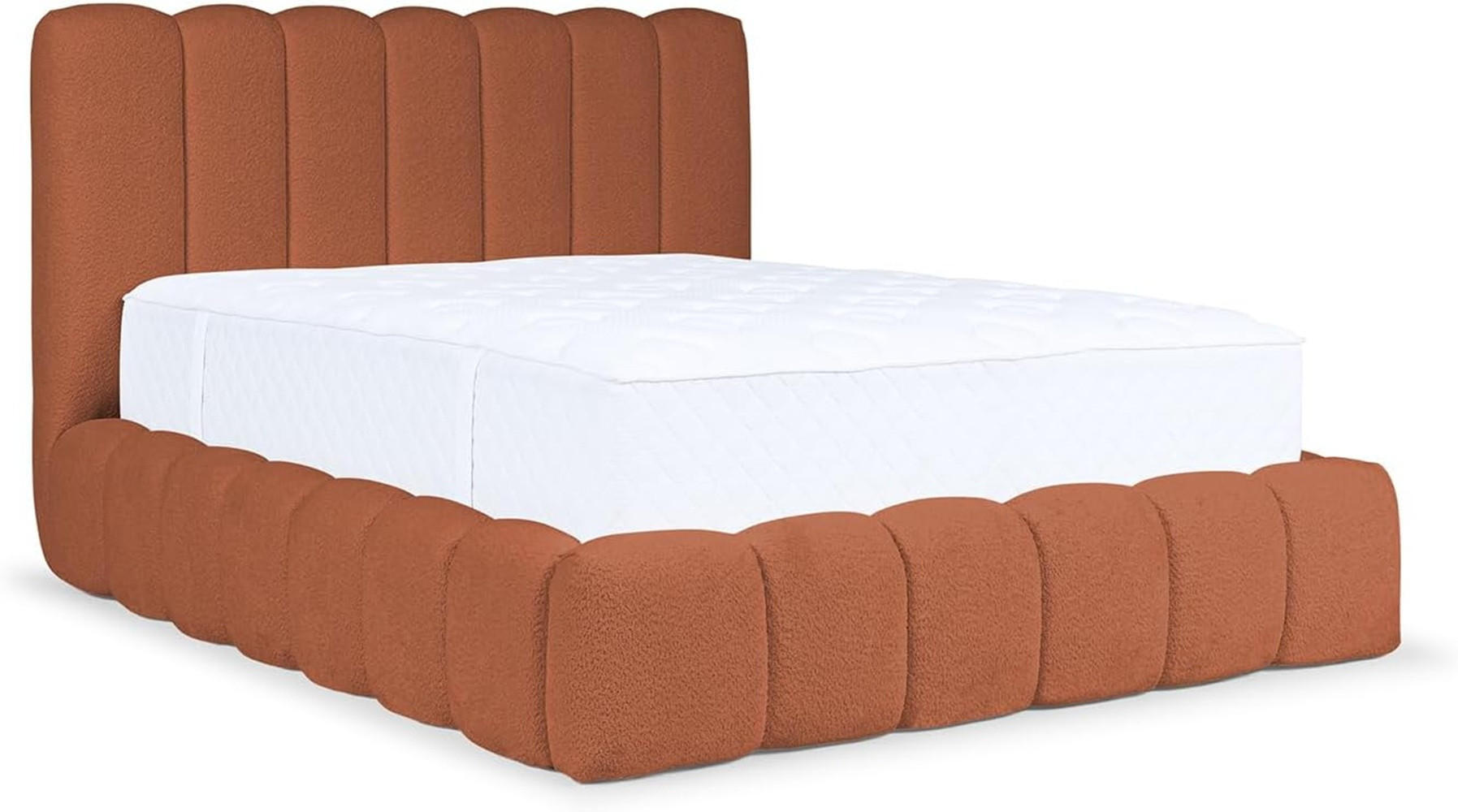 Meblini Polsterbett Orange 200x200 cm