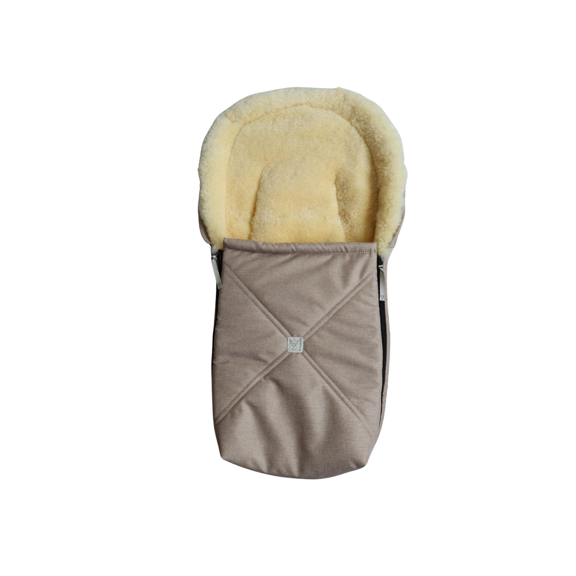 LAMMFELL-BABYSCHALENFUSSSACK Emmy, ginger - Dunkelbraun, Fell (37/10/80cm) - Kaiserbaby