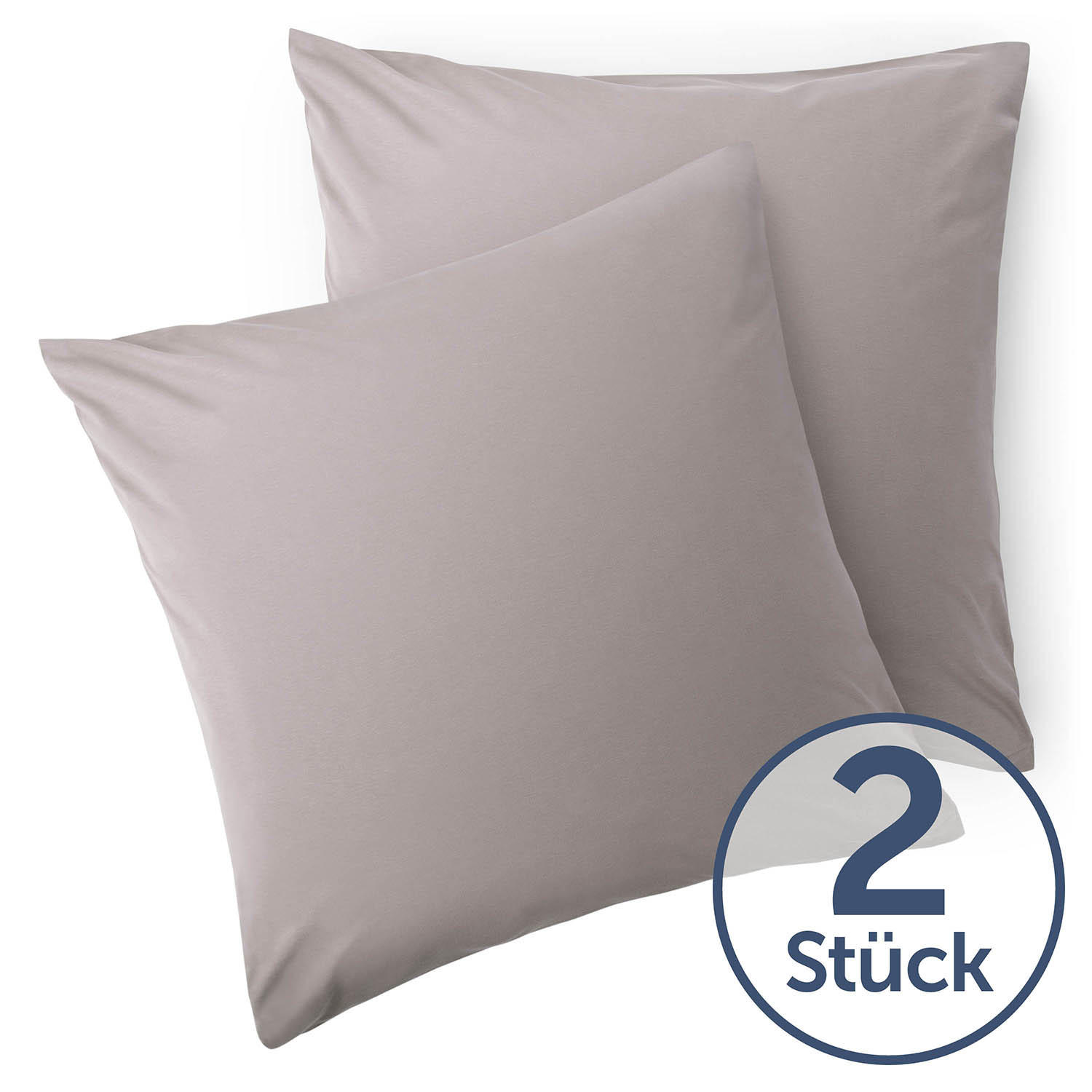 KISSENBEZUG Ellen 50/50 cm, 2er-Set, Hellgrau - Hellgrau, Textil (50/50cm) - Blumtal