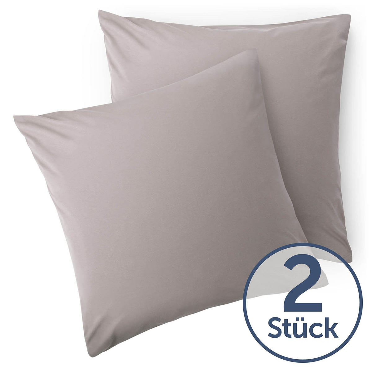 KISSENBEZUG Ellen 60/60 cm, 2er-Set, Hellgrau - Hellgrau, Textil (60/60cm) - Blumtal