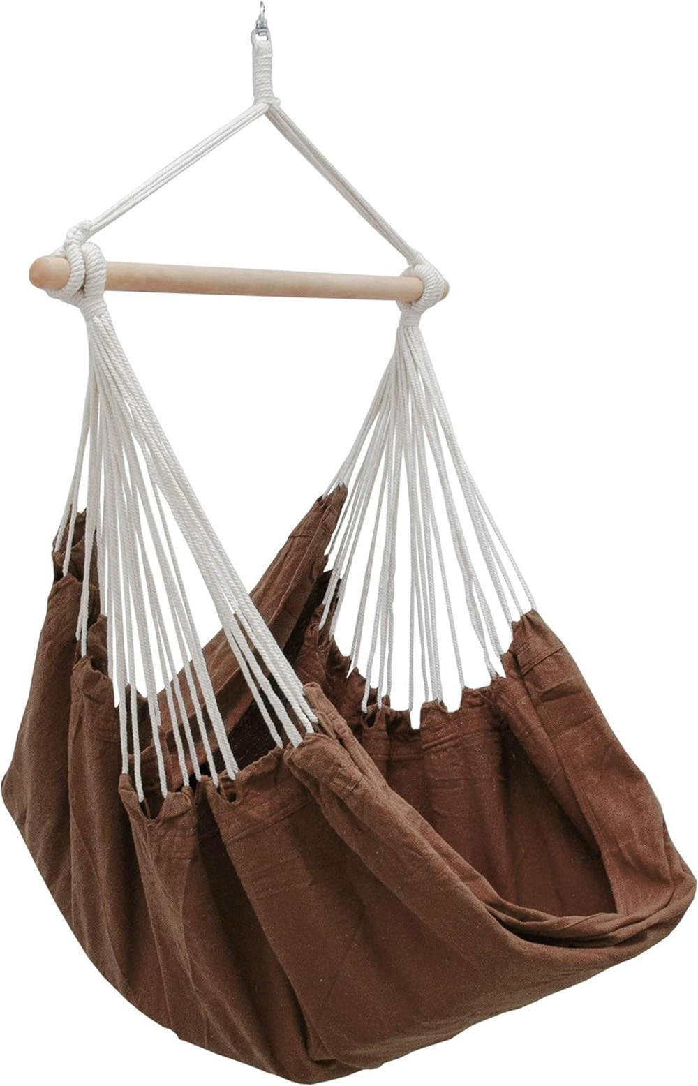 XXL-HÄNGESESSEL 185/130 cm Belastbar bis 150 kg Braun - Braun, Textil (130/155/185cm) - Amanka