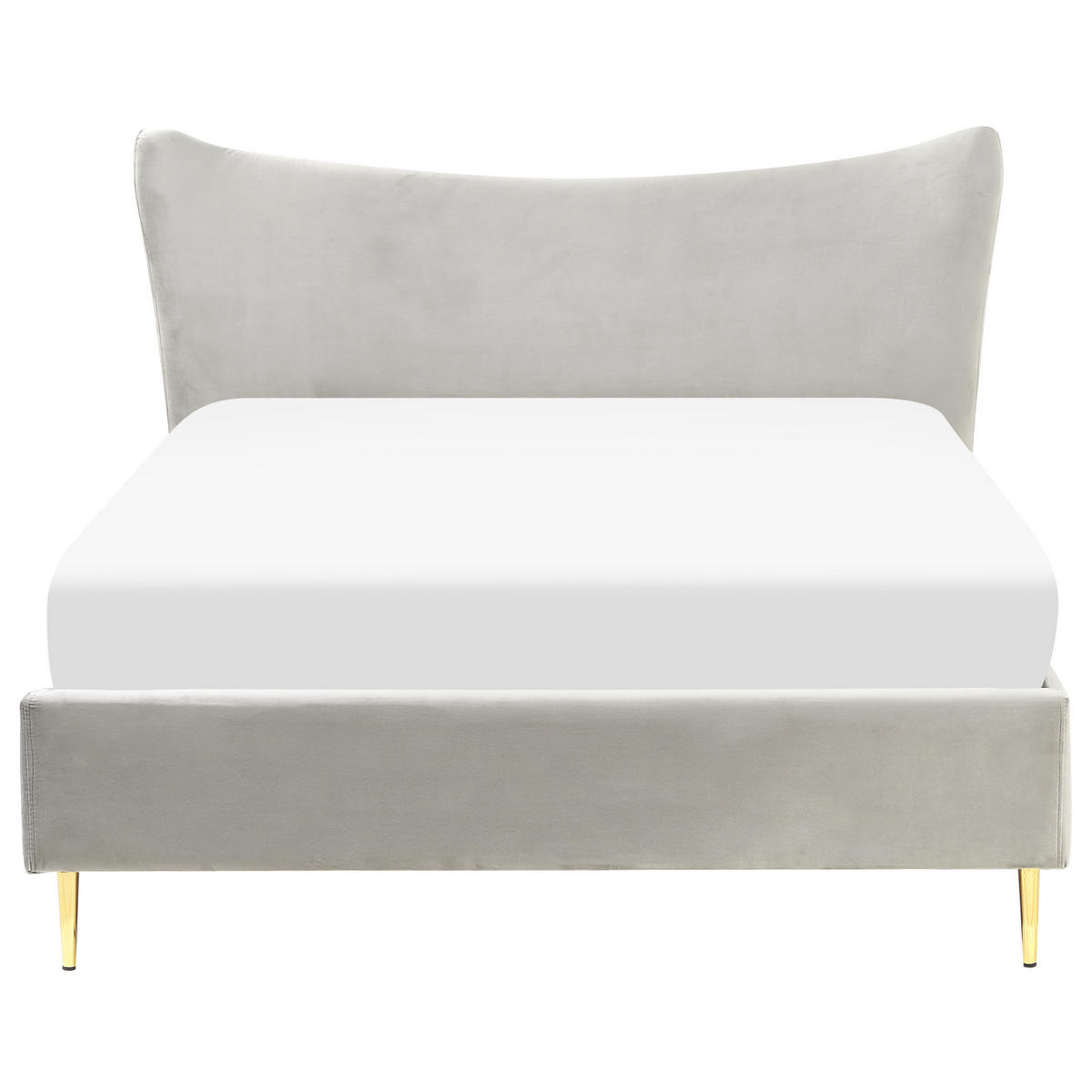 POLSTERBETT 140/200cm Hellgrau Chaleix - Hellgrau, Textil (140/200cm) - Beliani