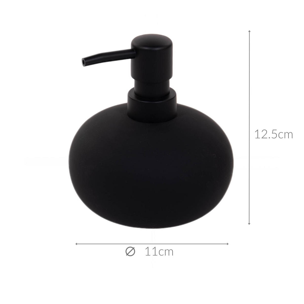SEIFENSPENDER Mambo 11/11/13 cm - Schwarz, Stein (11/13/11cm) - Douceur d´intérieur