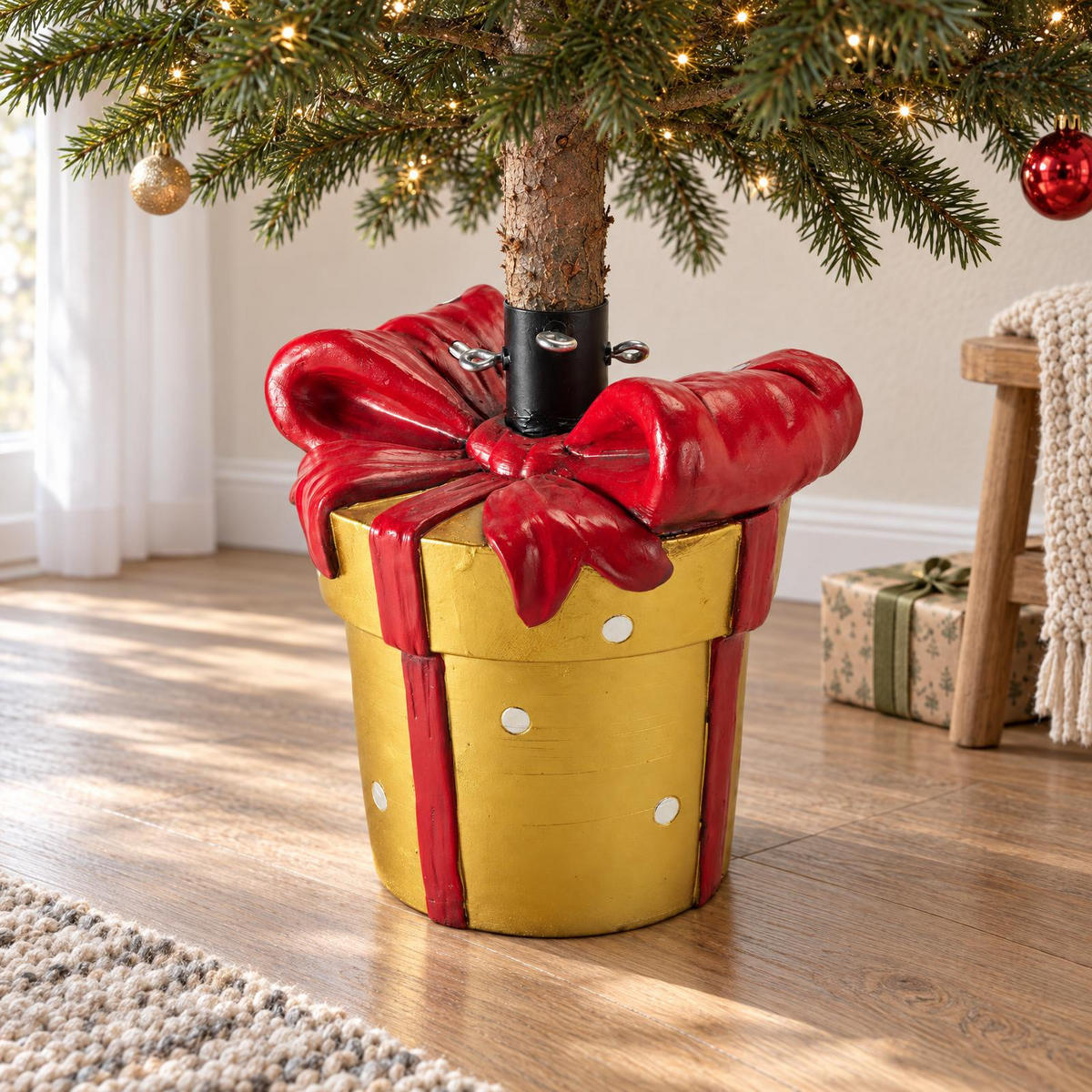 SCHUTZABDECKUNG 26/26/36 cm - Goldfarben, Stein (26/36/26cm) - Home Styling Collection