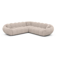 ECKSOFA Liva Beige Strukturstoff - Beige, Textil (258/258cm) - VAROYAL