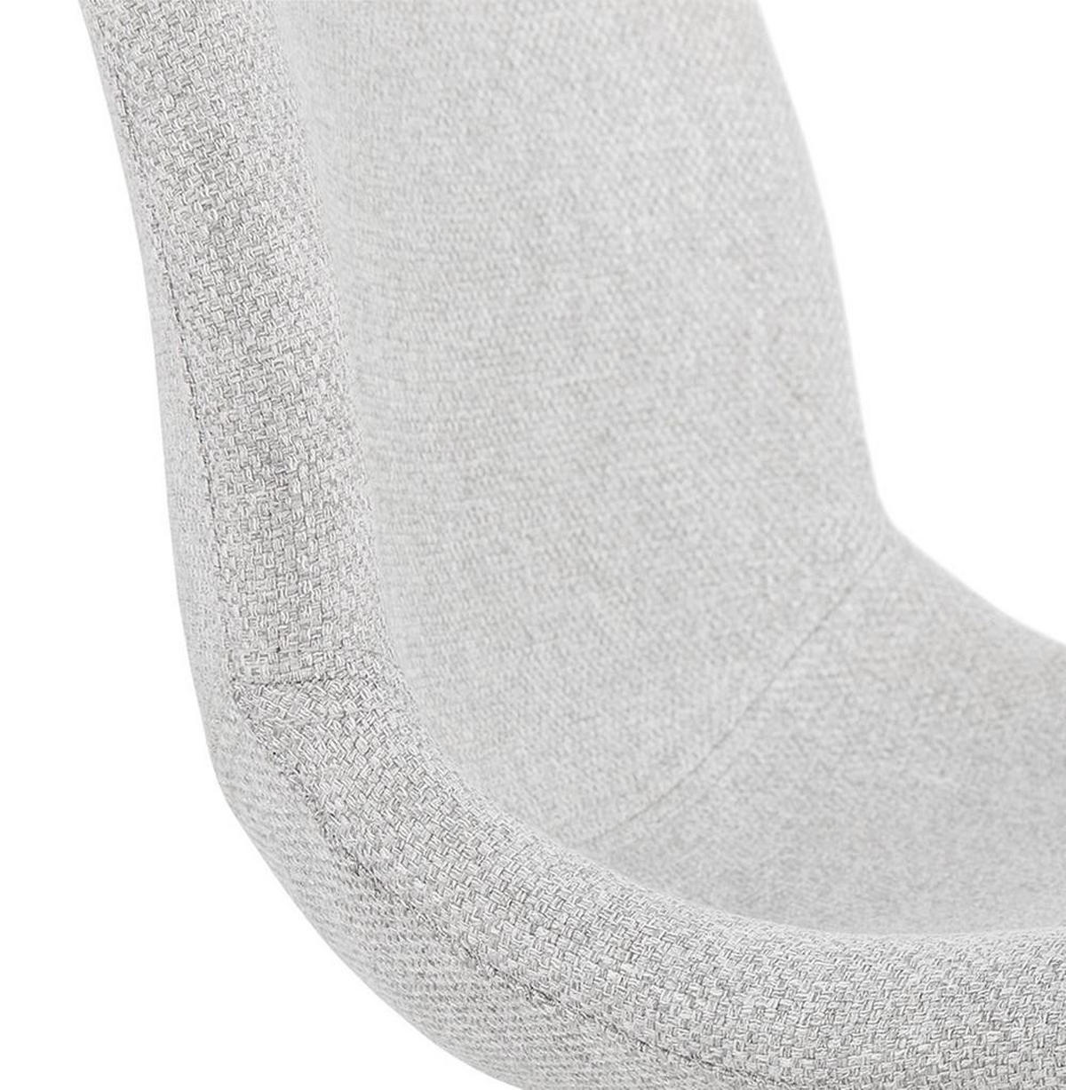 DREHSTUHL Stoff mit ergonomischer Form, Rollen und 360° Drehfunktion CERANO, Grau 46x49x86 cm - Schwarz/Grau, Textil/Metall (46/86/49cm) - KADIMA DESIGN