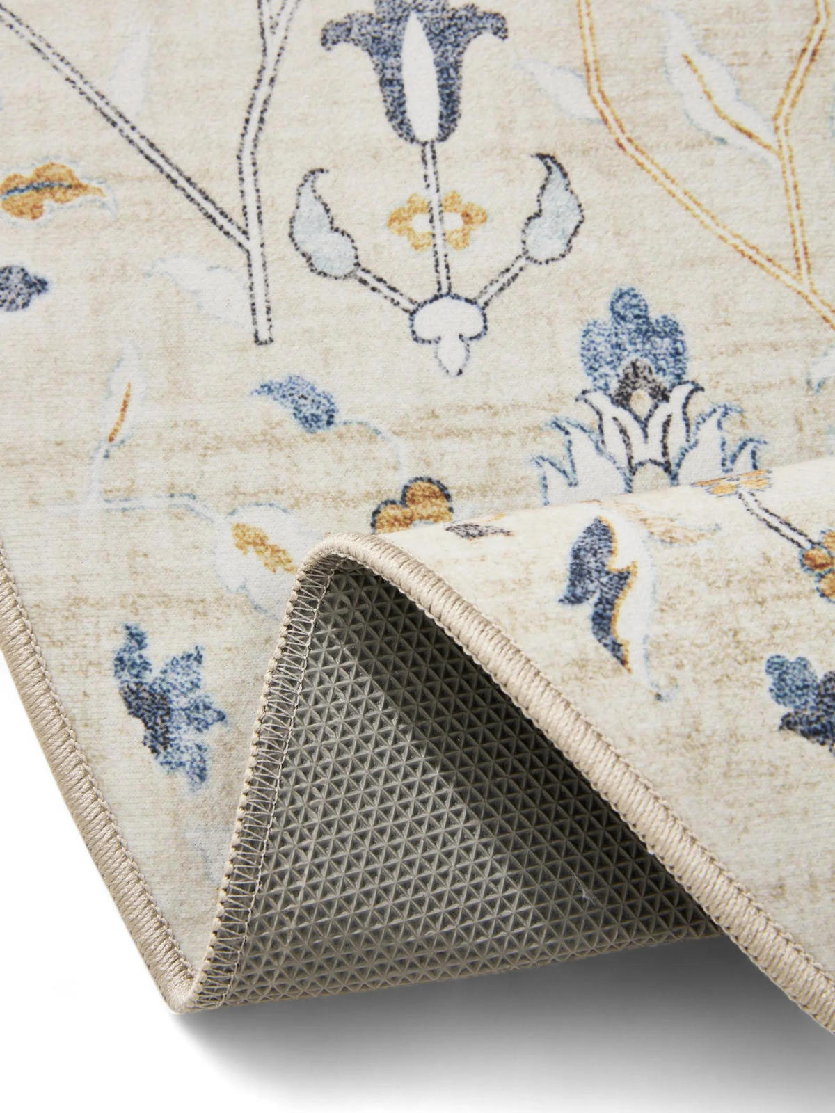 VINTAGE-TEPPICH George waschbar ø 160 cm rund - Beige, Kunststoff (160/160cm) - benuta