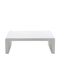 COUCHTISCH aus Zementfaser 120x55cm - TOCOA - Weiß - Weiß, Stein (120/55/40cm) - Drawer