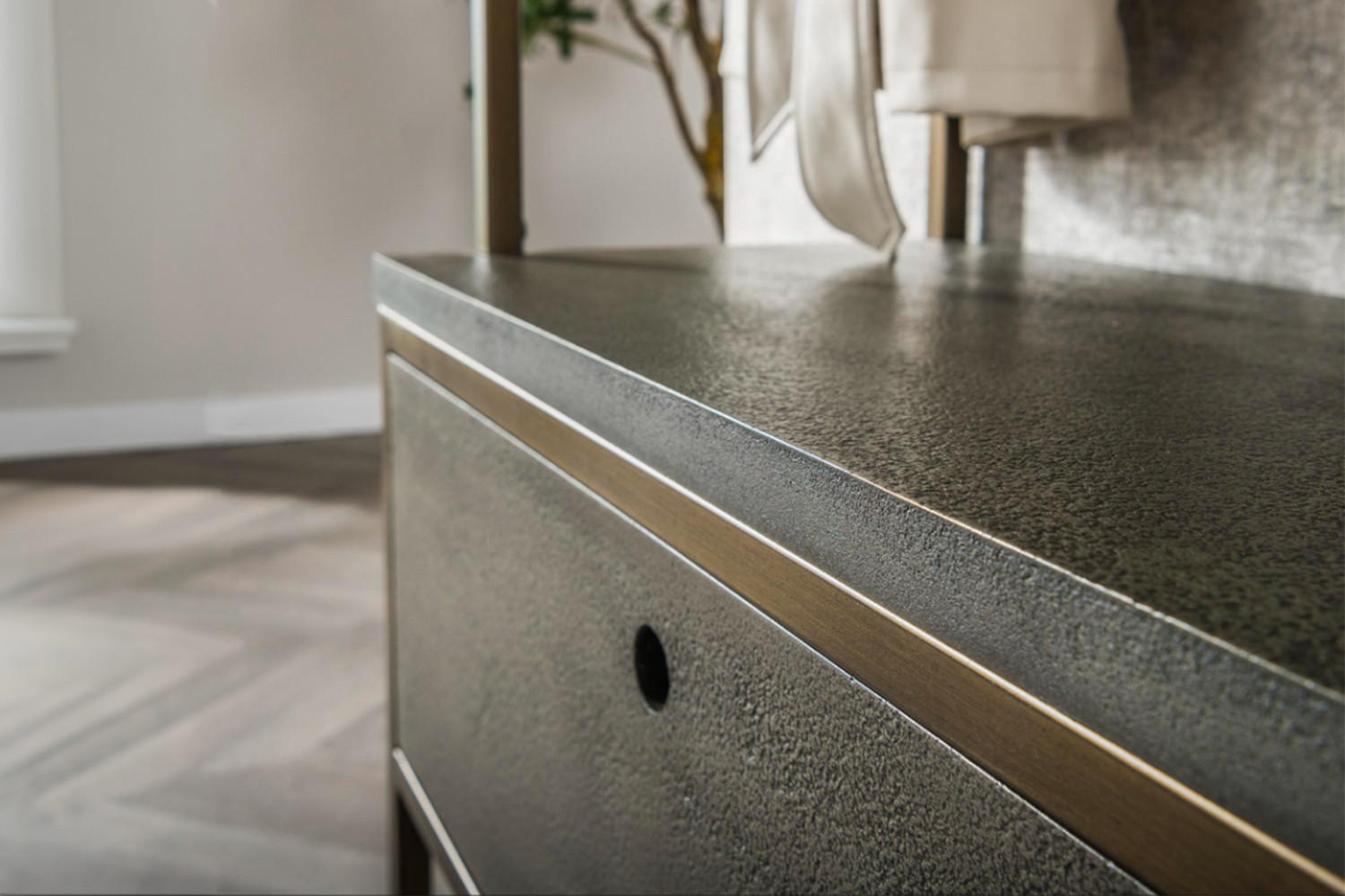 GARDEROBE RISCA Bronze Metall - Bronzefarben, Metall (70/181/35cm) - KAWOLA