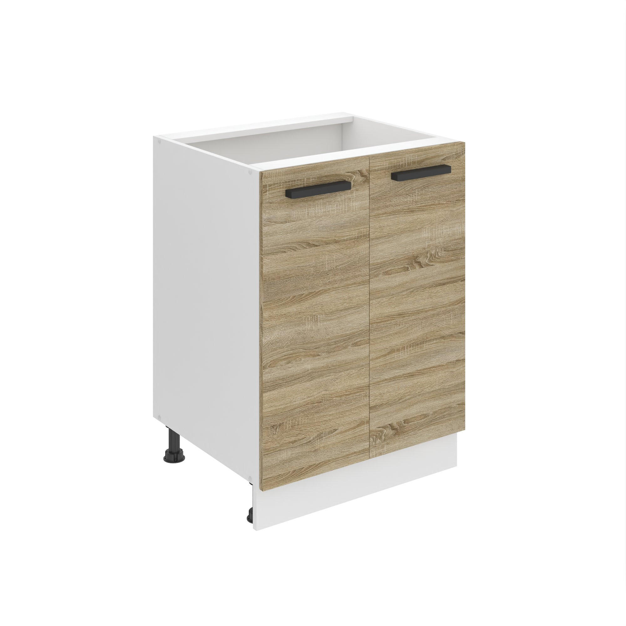 B BELINI GROUP KUCHYŇSKÁ SPODNÍ SKŘÍŇKA 60 cm SD2, bez pracovní desky, s 2 dvířky, Dub Sonoma