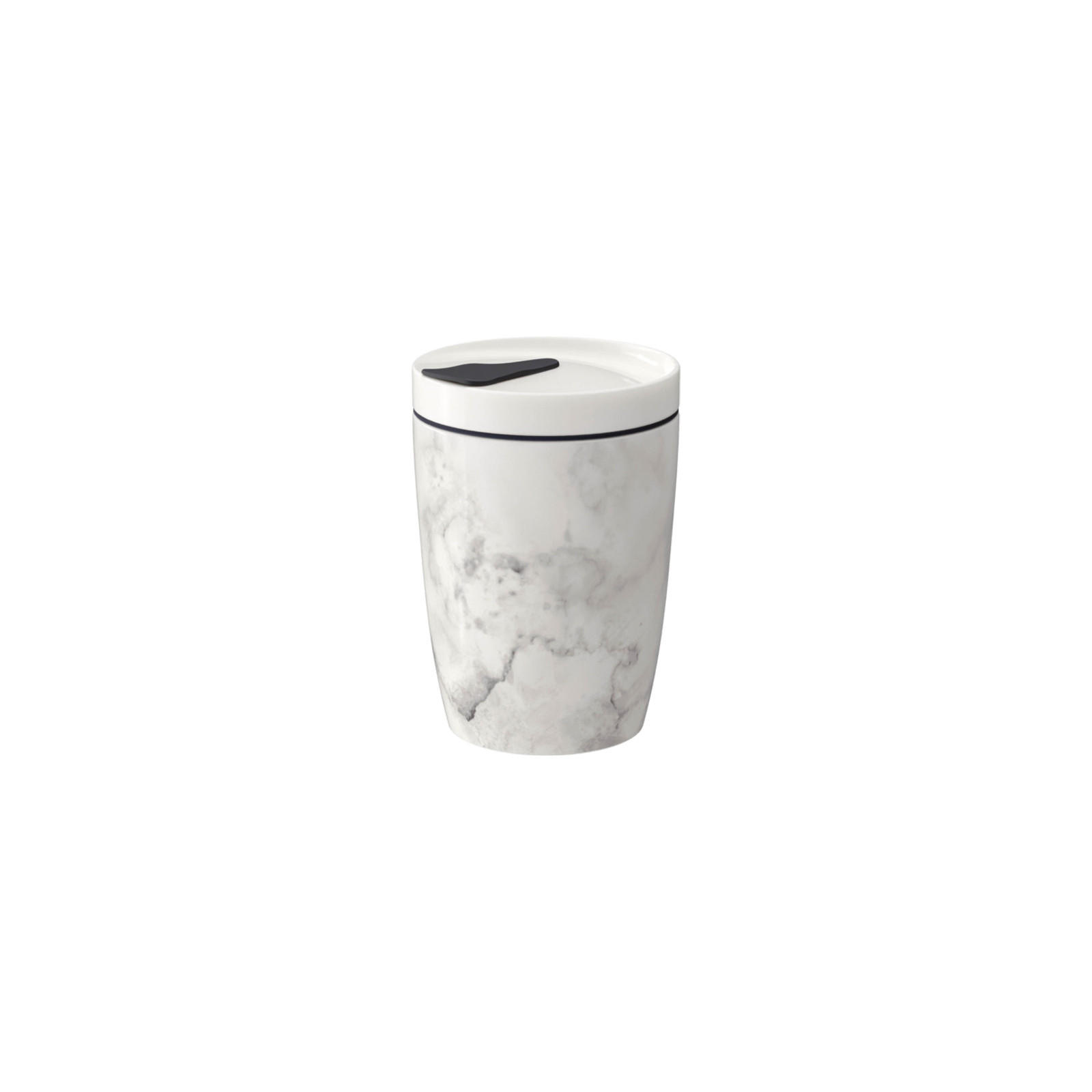 KAFFEEBECHER S Coffee To Go Marmory 290 ml - Weiß/Grau, Keramik (0.29L) - like.Villeroy & Boch