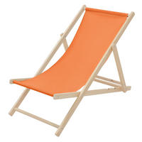 LIEGESTUHL Orange - Orange, Holz (57.5/83/100cm) - ECD-Germany