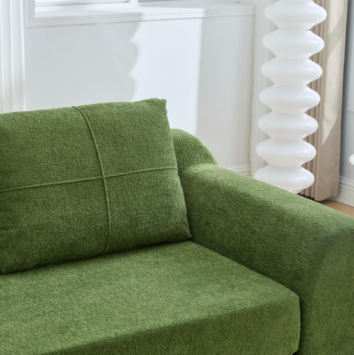 SCHLAFSOFA 179/95/79 cm 2-in-1 klappbar aus Stoff mit Armlehnen, Armeegrün - Grün, Textil (178/61.5/96cm) - Redom