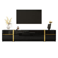 TV-LOWBOARD 180/40/38 cm mit 4 Schubladen und 2 Türen in Schwarz - Schwarz, Holzwerkstoff (180/38/40cm) - BEAOK