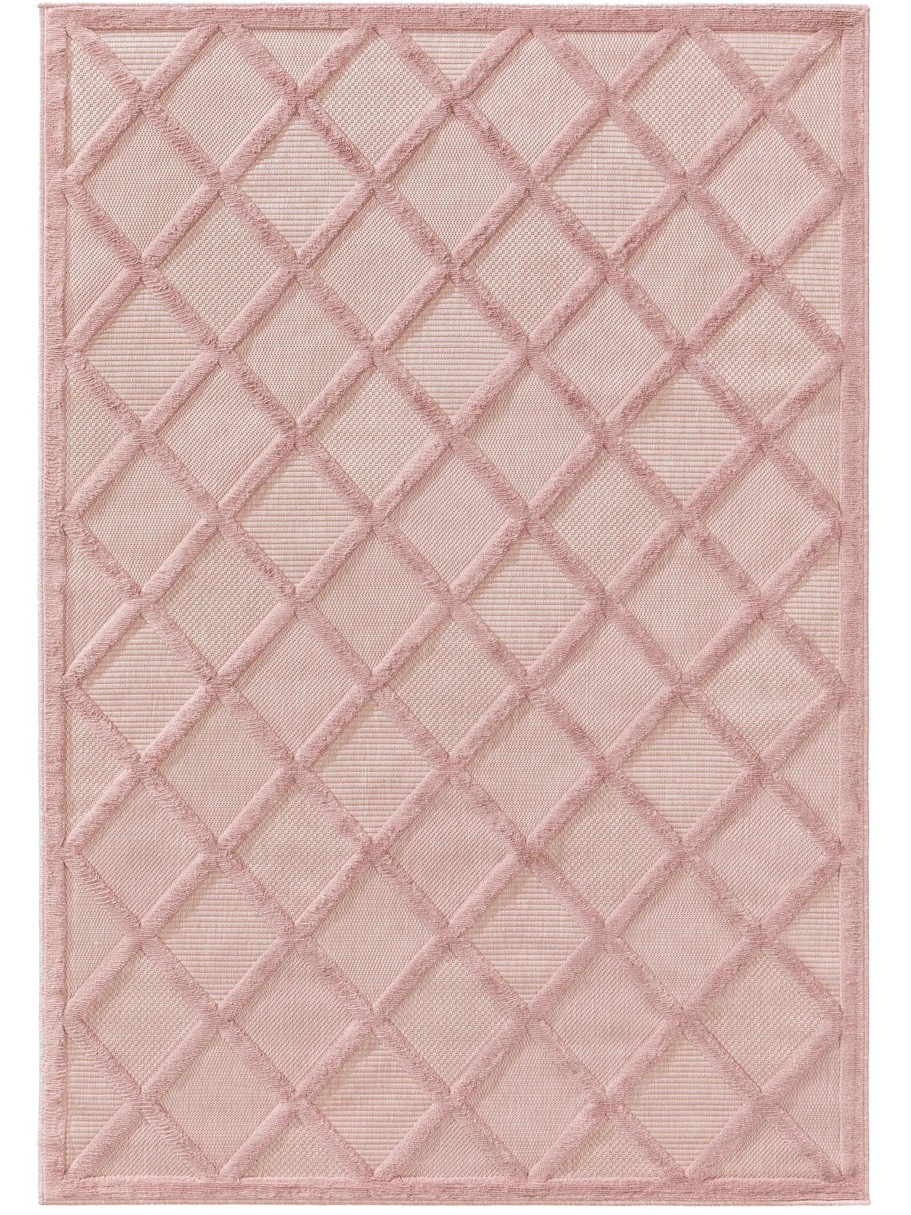 VNITŘNÍ a venkovní koberec Bonte Růžová 240x340 cm - růžová, textil/umělá hmota (240/340cm) - benuta Nest