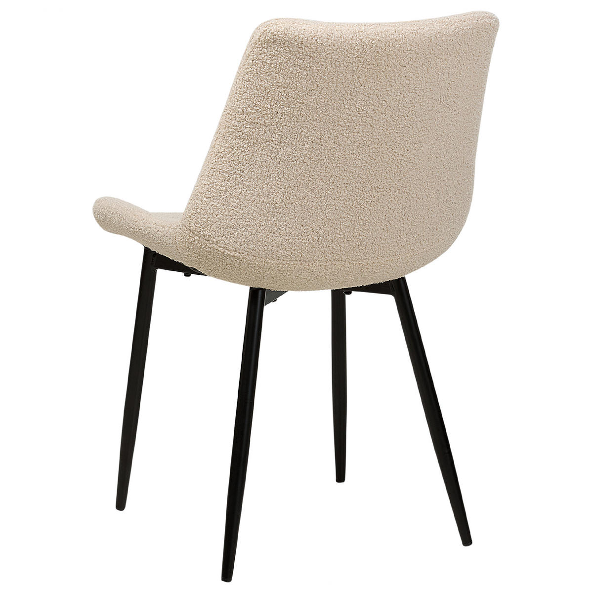 ESSZIMMERSTUHL 2er-Set Polyester Beige Avilla - Beige, Textil/Metall (51/82/59cm) - Beliani