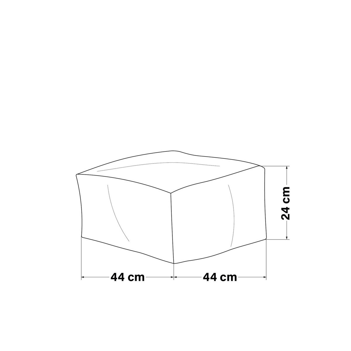 SITZSACK COZY - Anthrazit, Nur Hocker - Anthrazit, Textil (44/22/44cm) - Home Deluxe