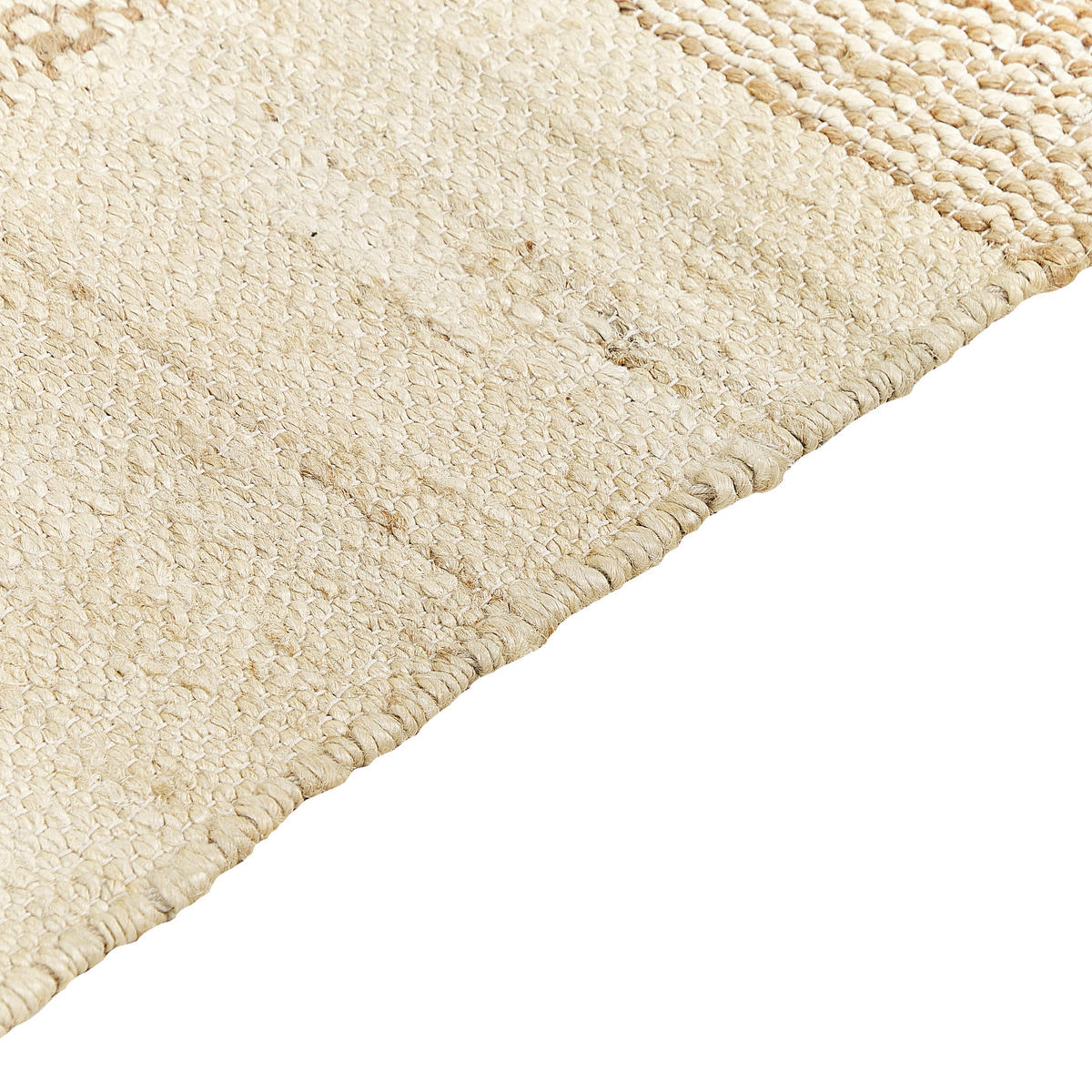 TEPPICH geflochten Hamzalar 200/140 cm - Beige, Naturmaterialien (140/200cm) - Beliani