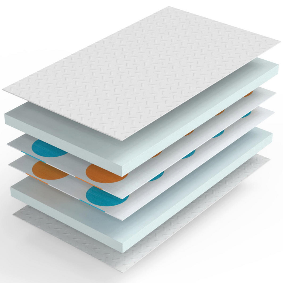 SPIELTEPPICH & Kindermatratze 2in1 Spiel und Schlafmatte Twister - Weiß, Textil (130/140cm) - Gowoll