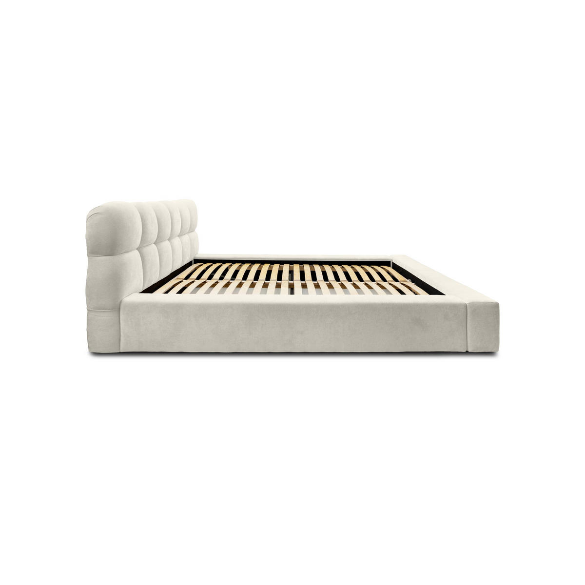 POLSTERBETT schenilen Struktur Paulon 140x200 cm, Creme - Creme, Textil (140/200cm) - Fedve