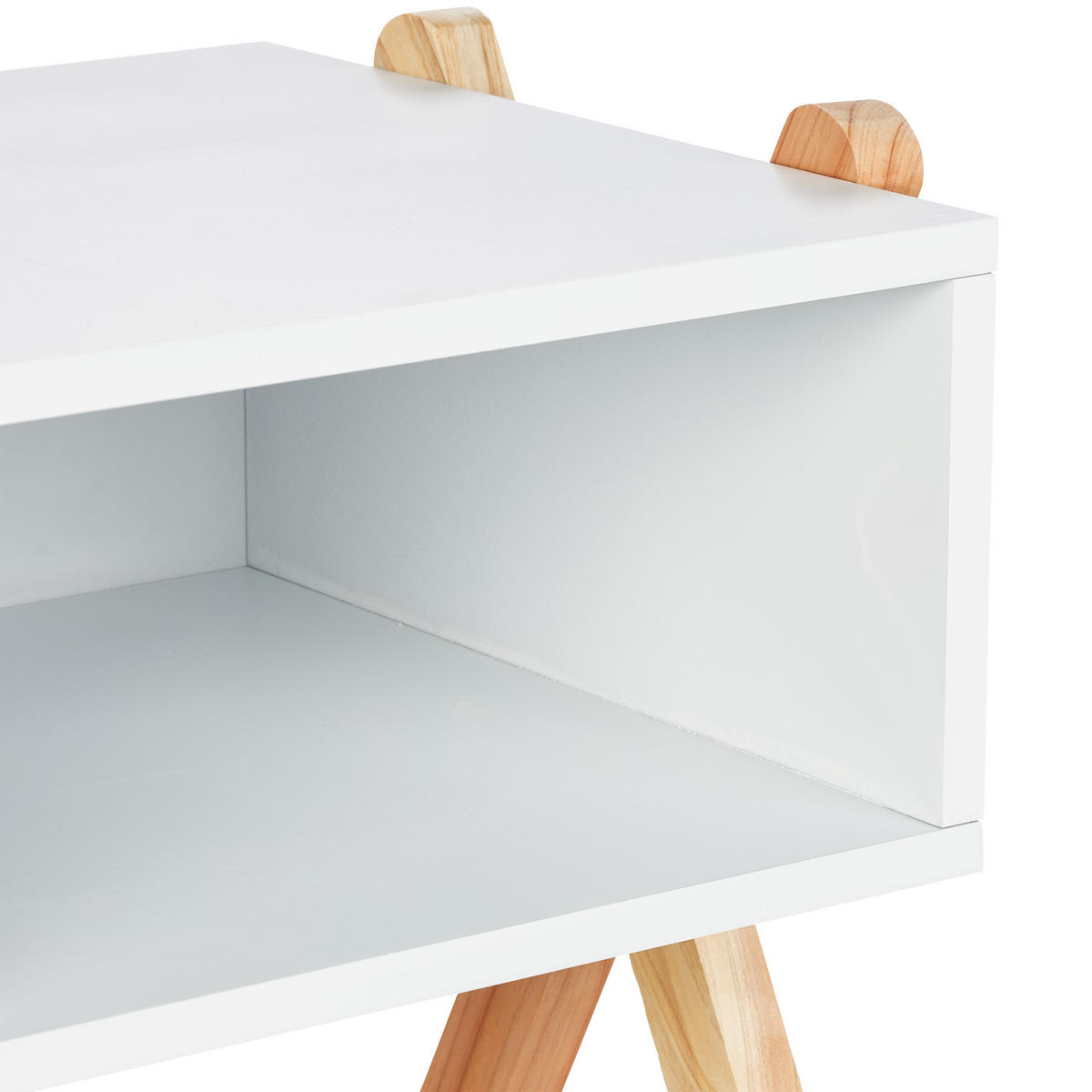 KINDER-NACHTTISCH - Weiß, Holz/Holzwerkstoff (34/42/30cm) - Relaxdays