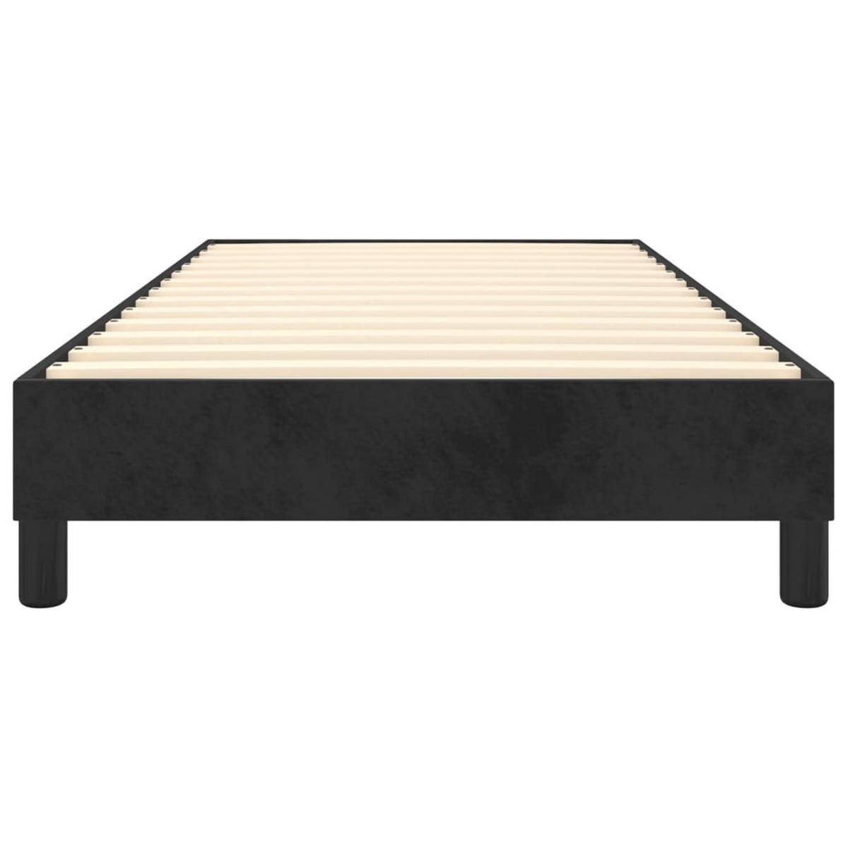 BETTGESTELL Schwarz 90/200 Cm Samt - Schwarz, Holzwerkstoff (90/200cm) - vidaXL