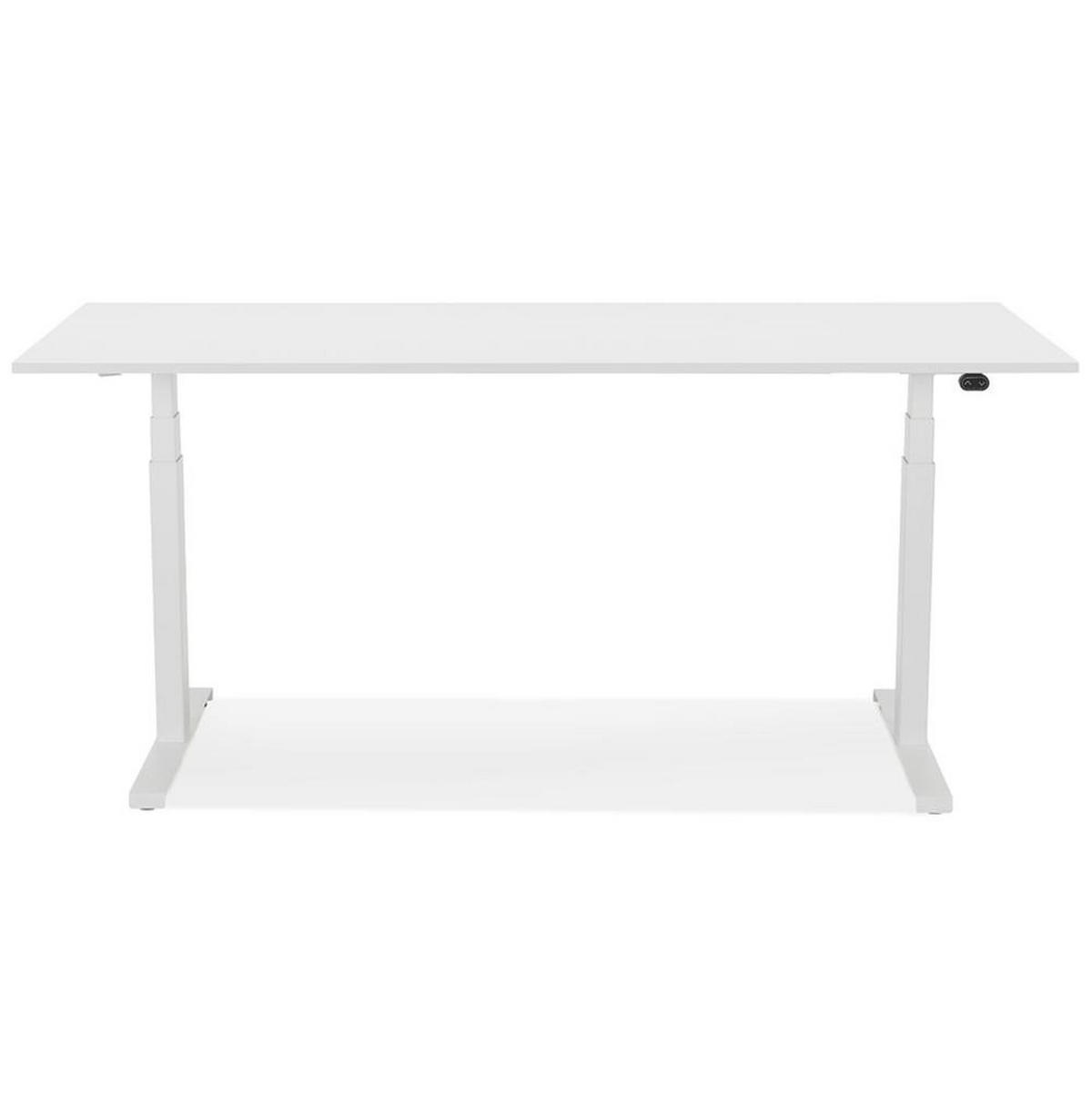 SCHREIBTISCH Höhenverstellbar Elektrisch Ergonomisch XARIX, Weiß 160x80x127 cm - Weiß, Holzwerkstoff/Metall (80/160/127cm) - KADIMA DESIGN