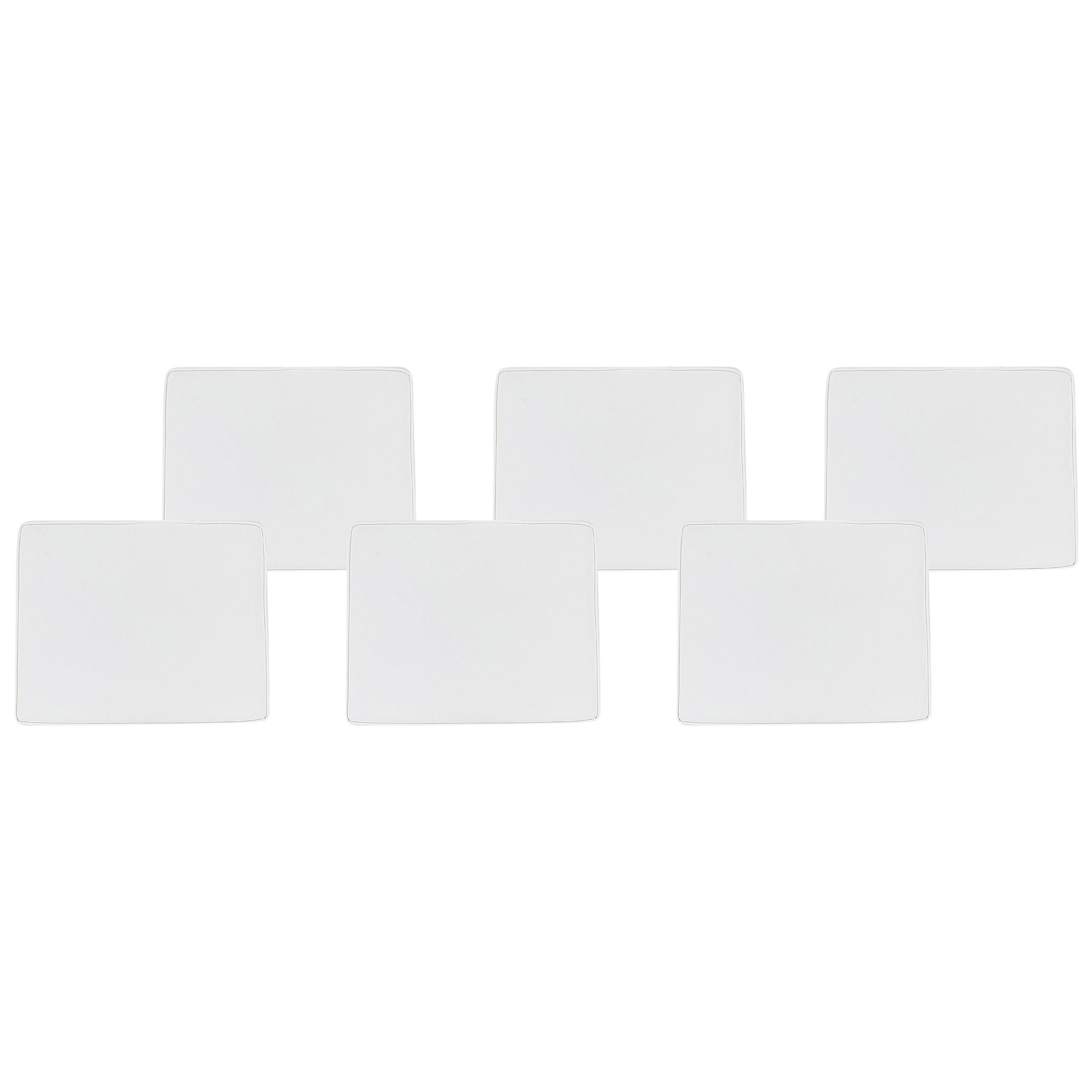 GARTENSTUHLKISSEN 6er-Set Cremeweiß 39/31 cm Tolve - Weiß, Textil (39/5/31cm) - Beliani