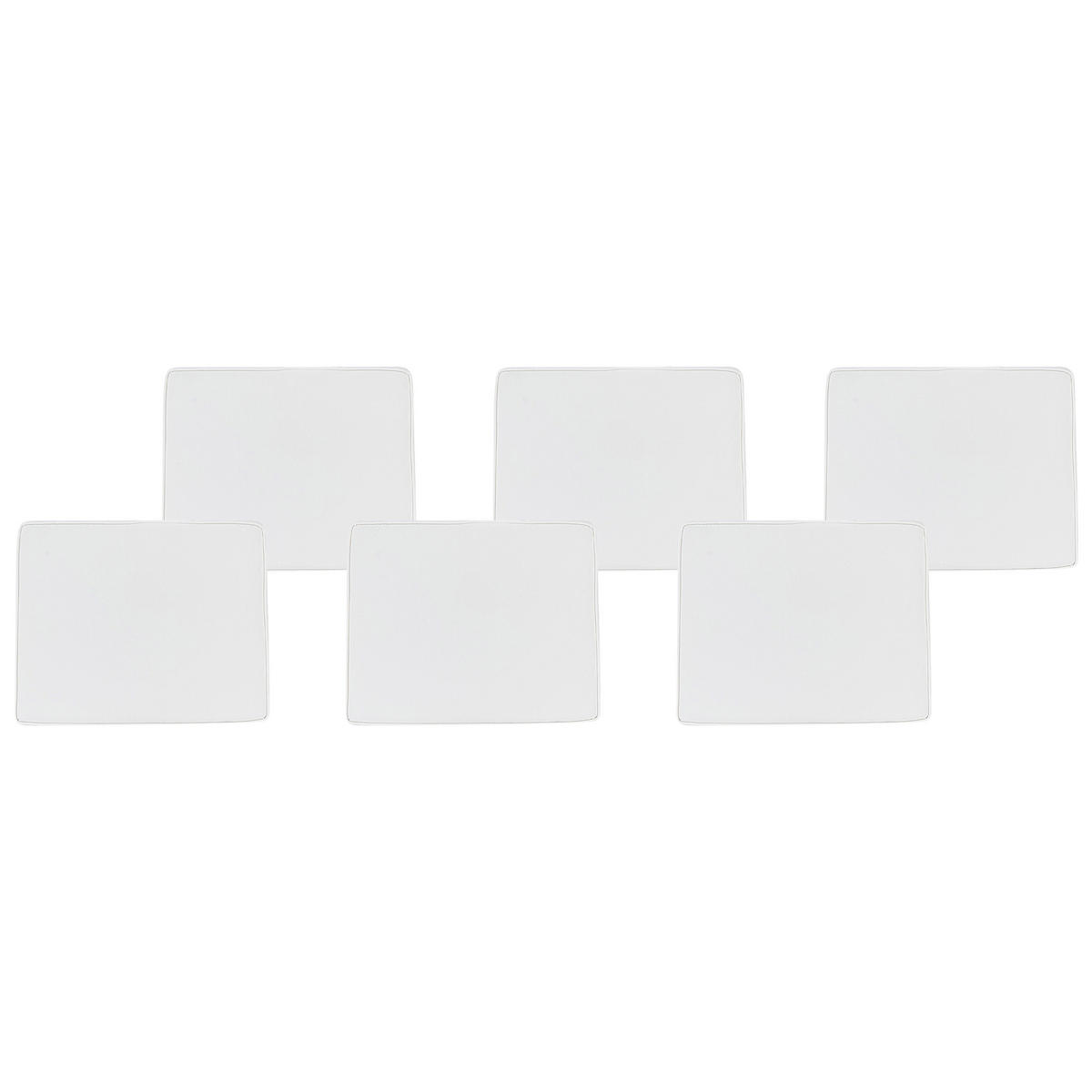 GARTENSTUHLKISSEN 6er-Set Cremeweiß 39/31 cm Tolve - Weiß, Textil (39/5/31cm) - Beliani