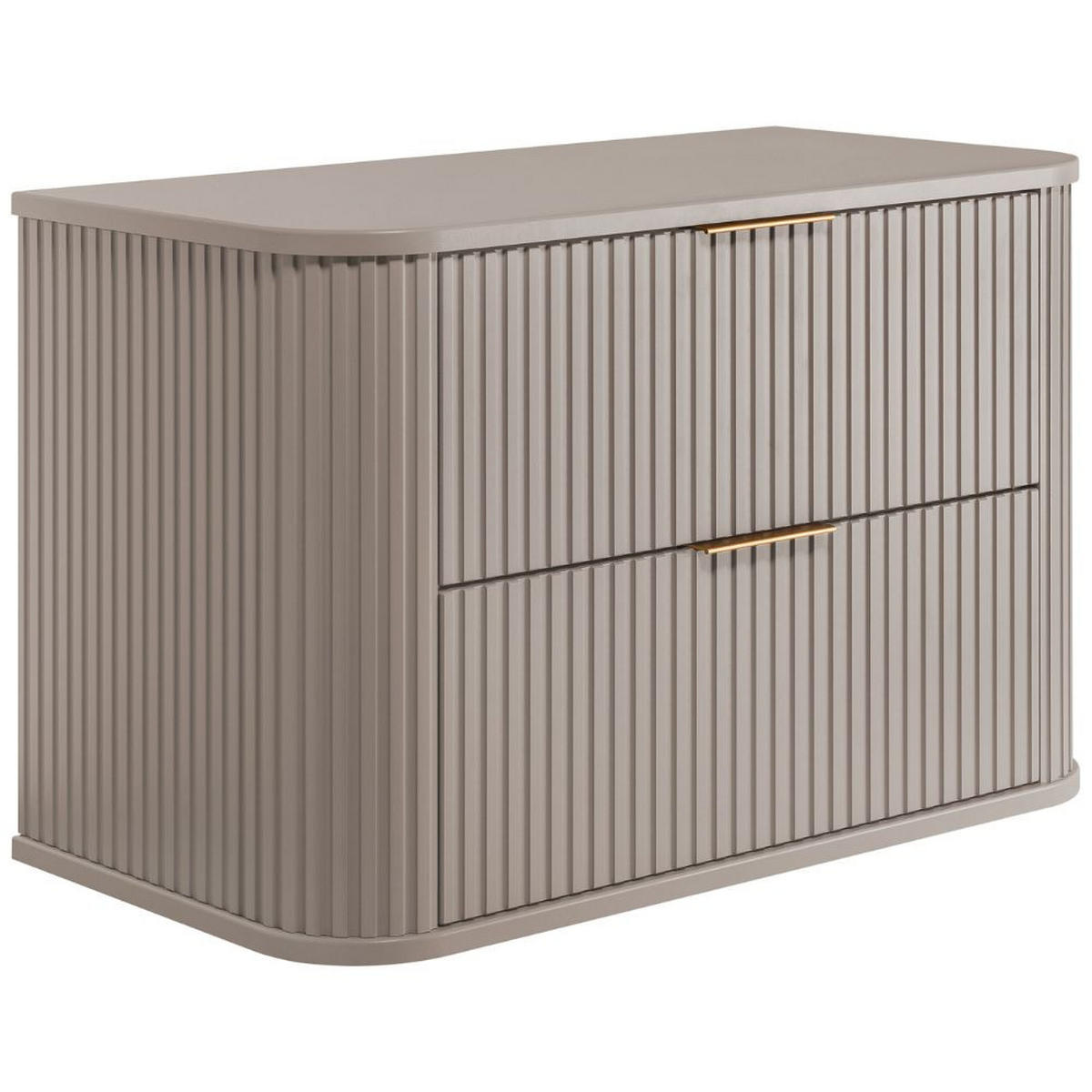 BADMÖBEL-SET 2-tlg Kaschmir matt 80/51/41 cm und 35/139/31 cm - Kaschmir, Holzwerkstoff (80.4/51/41.5cm) - Rodan