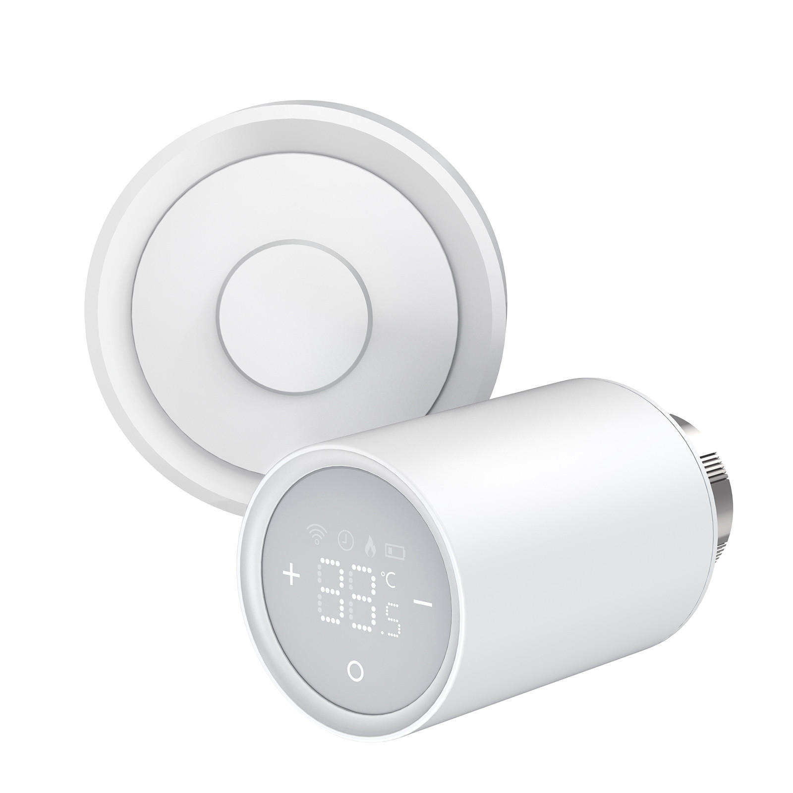 THERMOSTATKOPF mit Temperaturanzeige Weiß - Weiß, Kunststoff (2.5/8.2/2.5cm) - EMKE