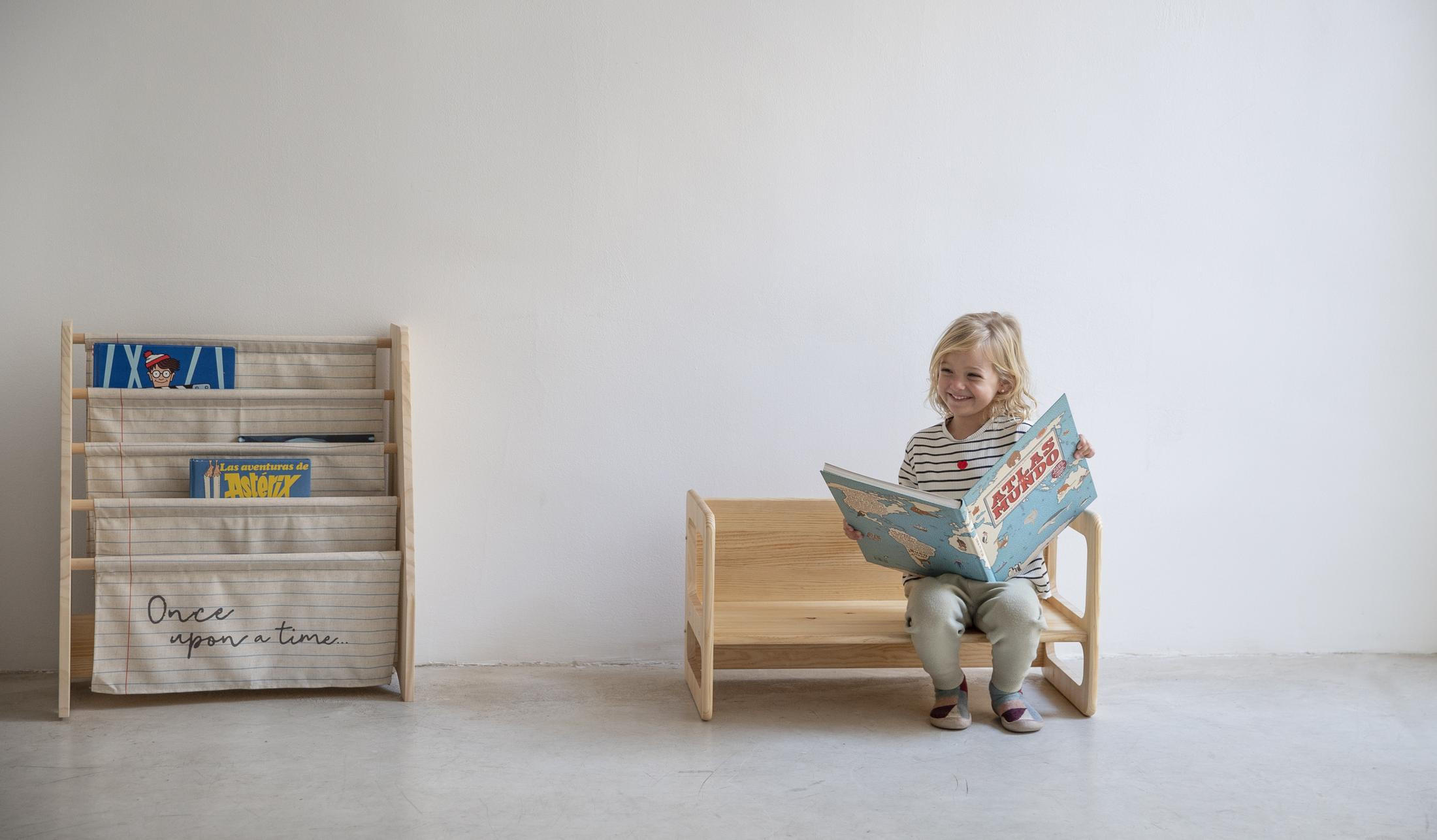MONTESSORI-BANK aus massivem Kiefernholz in Naturholzfarbe - Beige, Holz (75/39/39cm) - RNT By Really Nice Things