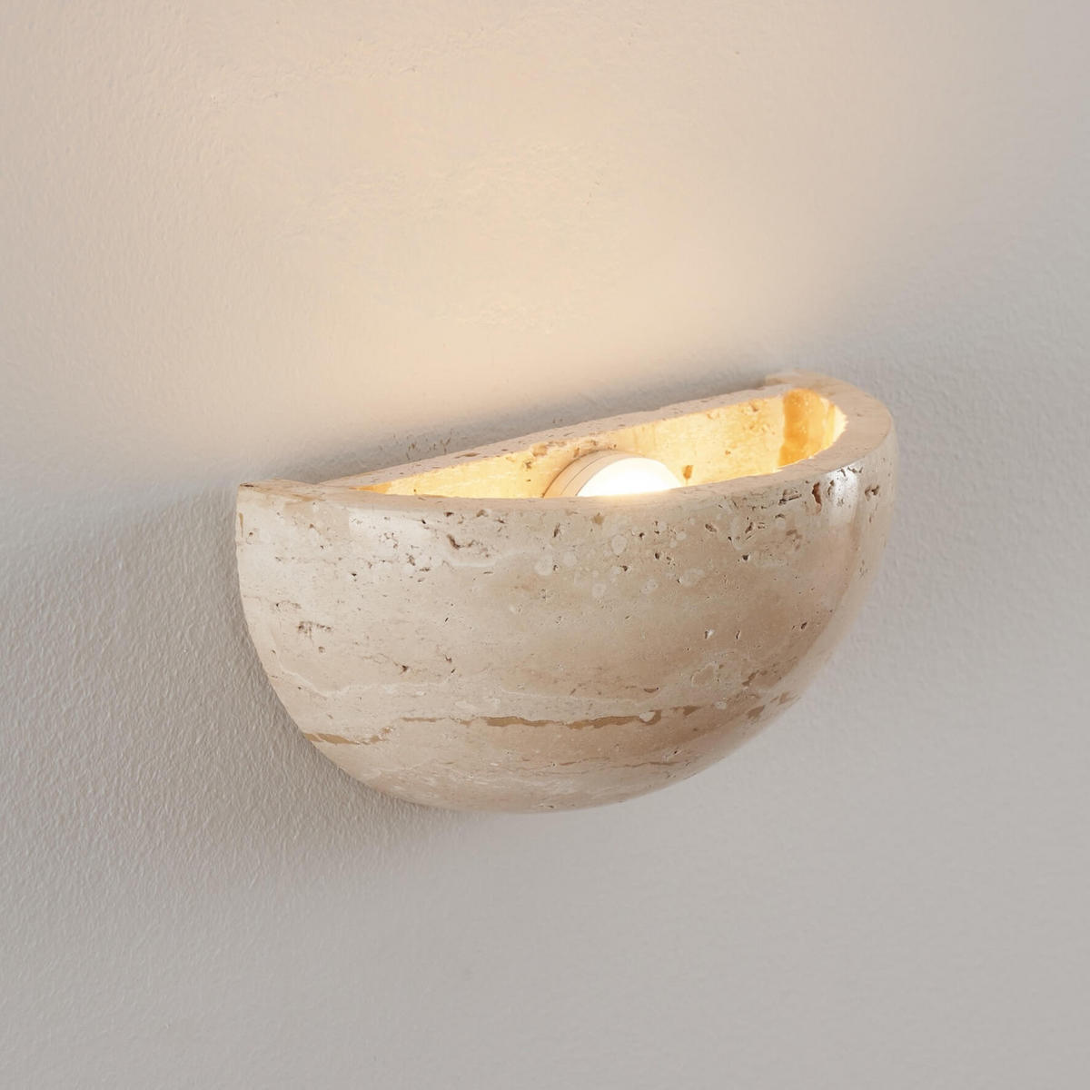 WANDLEUCHTE Sève, Beige, 7.2cm - Beige, Stein (15/7.2/7cm) - KOSILUM