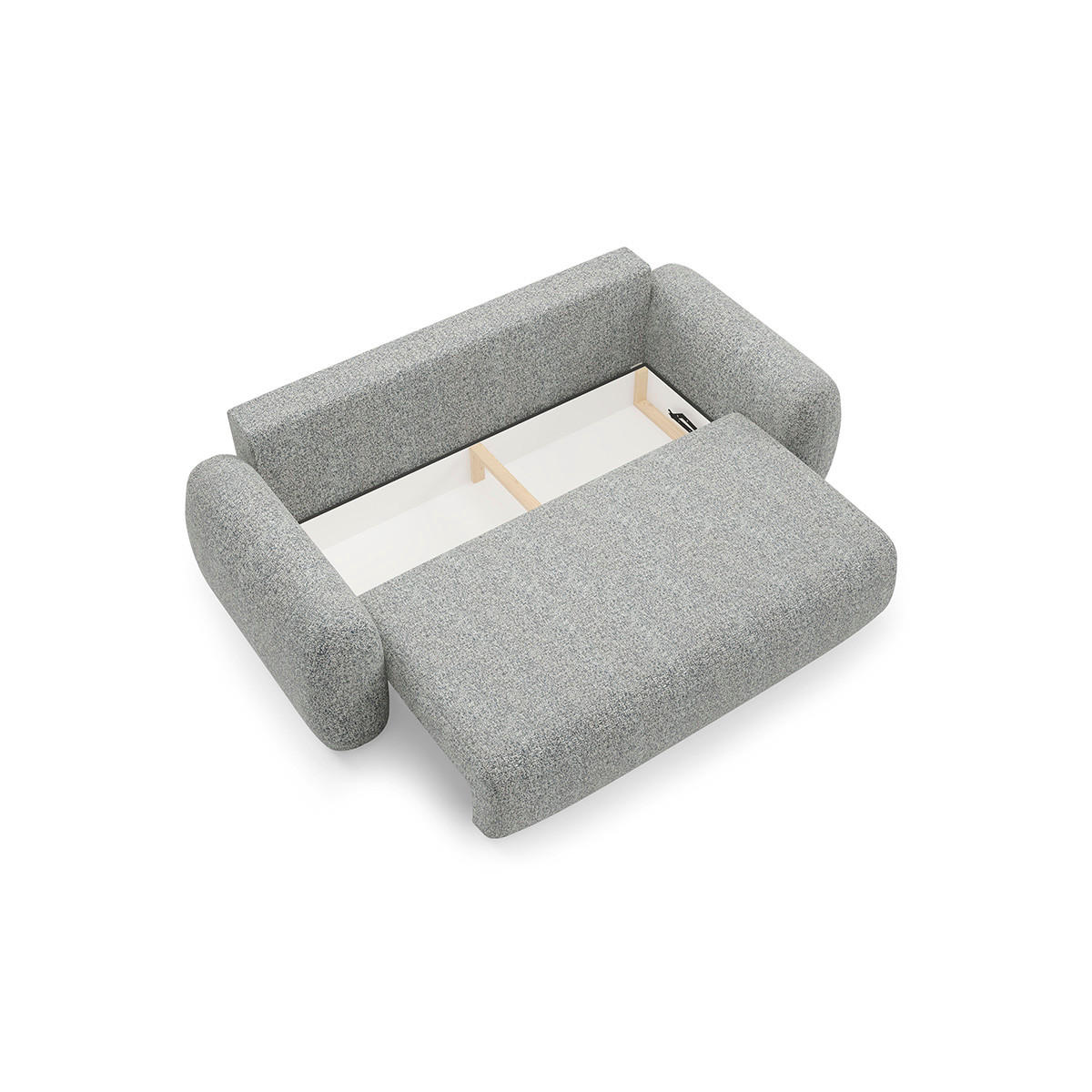 SOFA Carmela 3 Sitzplätze Grau - Grau, Holz (266/95/121cm) - Petits-meubles