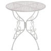 GARTENBEISTELLTISCH rund Ø70 cm Metall antik weiß - Weiß, Metall (70/70/74cm) - CLP