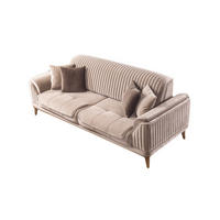 3-SITZER Sofa BOND HOLZ, Beige - Beige, Holz/Textil (230/85/100cm) - Villa Möbel