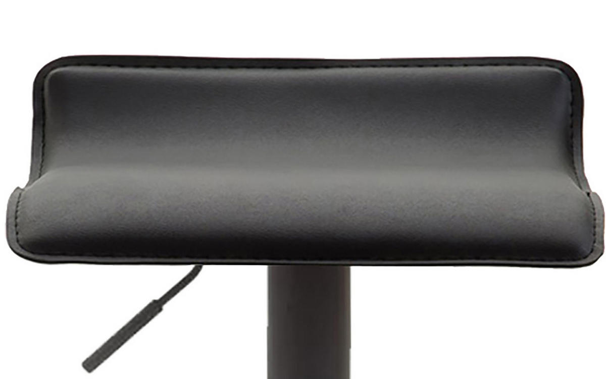 BARHOCKER 2er Set Dynasty Kunstleder schwarz schwarz - Schwarz, Kunststoff/Metall (36/84/39cm) - TPFLiving