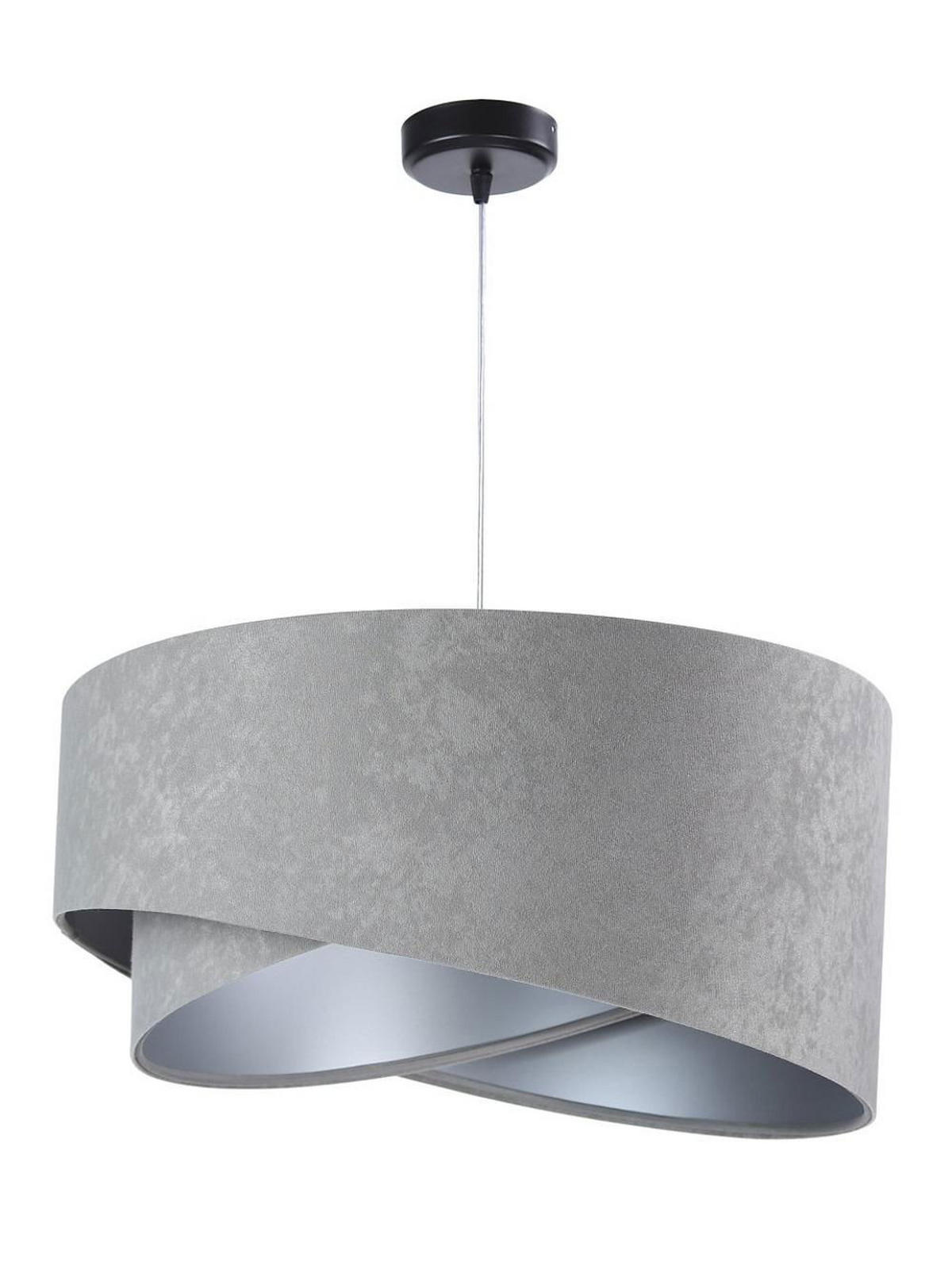 HÄNGELEUCHTE Grau 50/23 cm - Silberfarben, Kunststoff (50/1.3/23cm) - ONZENO
