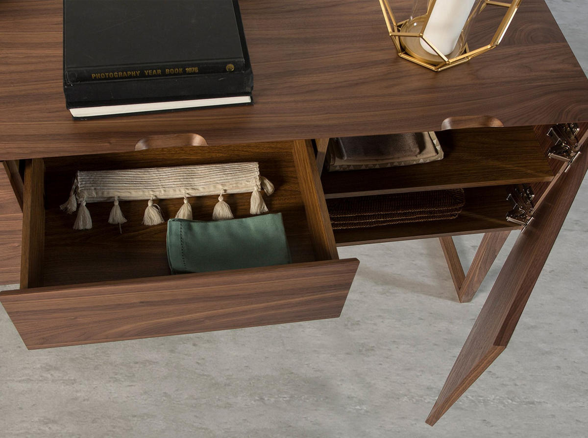 SIDEBOARD Anrichte Nussbaum 160/40/80 cm - Walnussfarben, Holz (160/80/40cm) - ANGEL CERDA