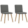 ESSZIMMERSTÜHLE 2 Stk. Dunkelgrau Stoff 45*54*86cm - Dunkelgrau, Metall (45/86/54cm) - ZMH