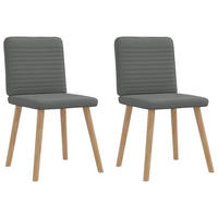 ESSZIMMERSTÜHLE 2 Stk. Dunkelgrau Stoff 45*54*86cm - Dunkelgrau, Metall (45/86/54cm) - ZMH