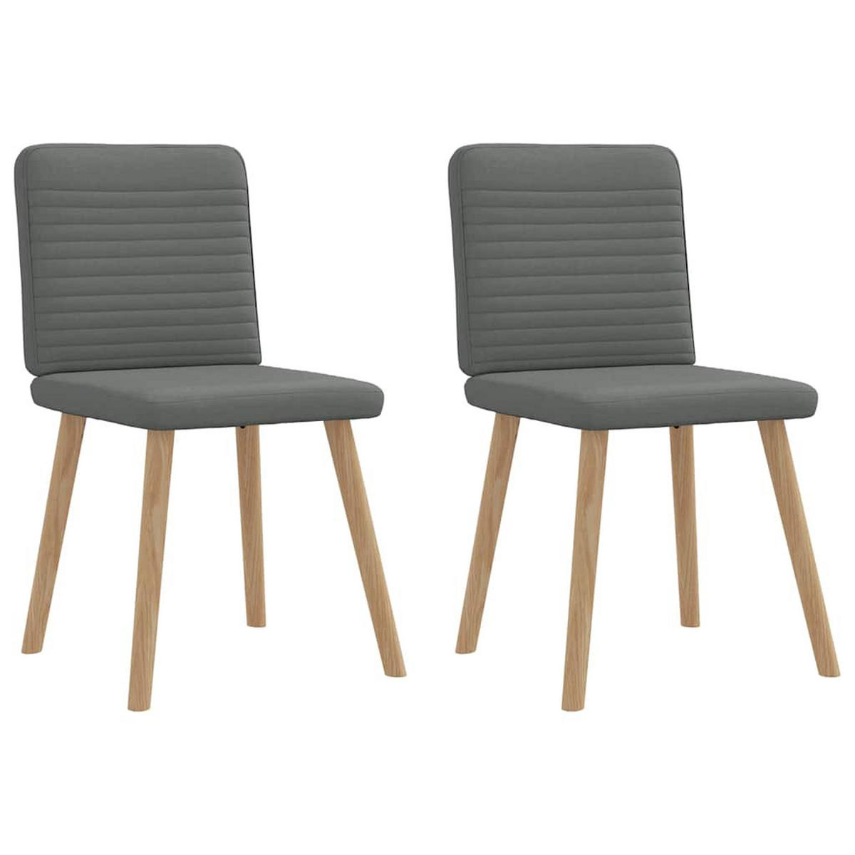ESSZIMMERSTÜHLE 2 Stk. Dunkelgrau Stoff 45*54*86cm - Dunkelgrau, Metall (45/86/54cm) - ZMH