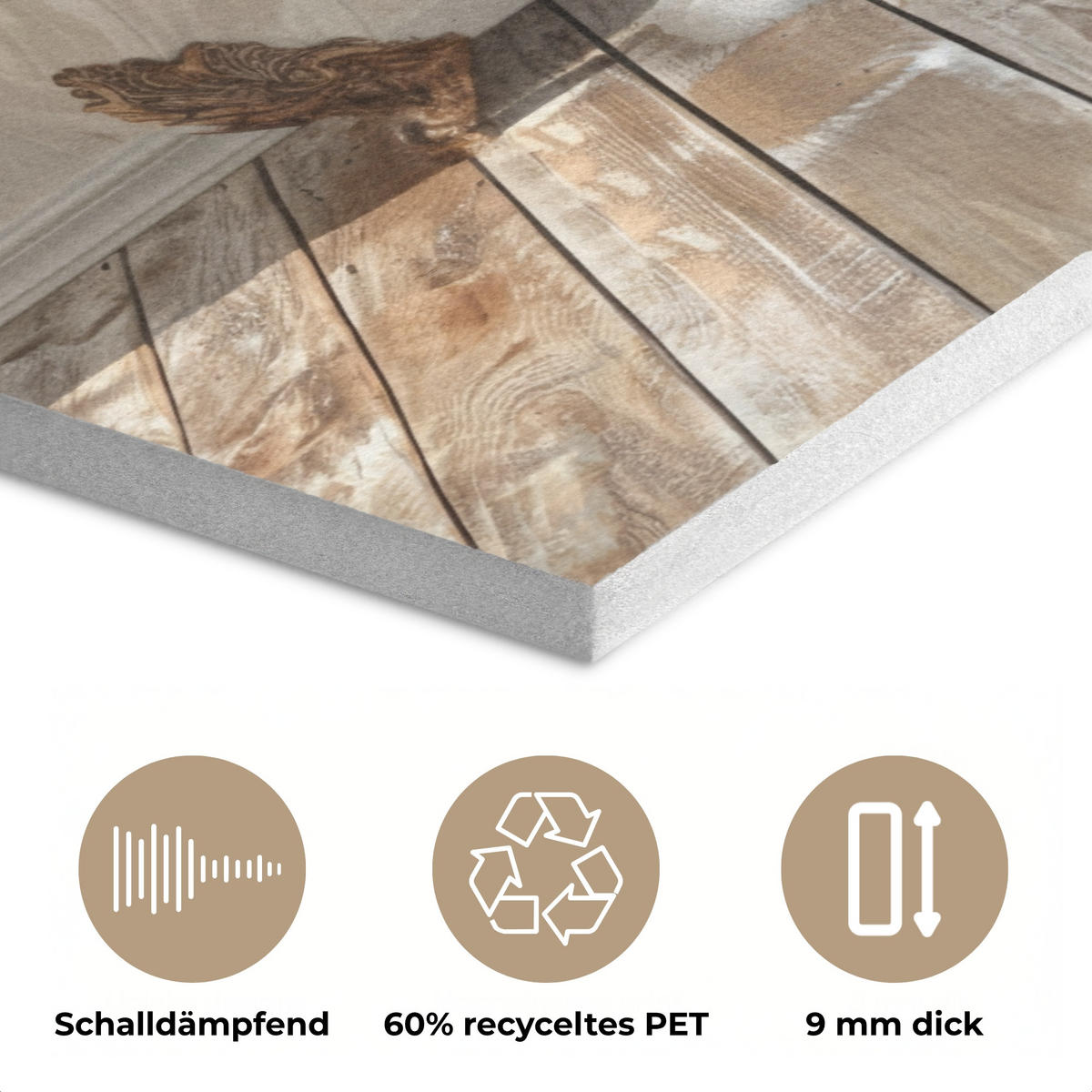 AKUSTIKPANEEL Esel - Tiere - Badewanne - Schaumstoff 70x100 cm - Weiß, Textil (70/0.9/100cm) - MuchoWow