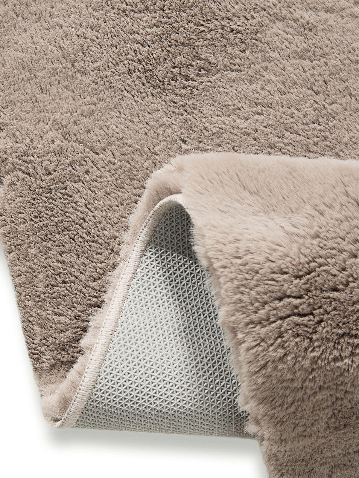 KUNSTFELL-TEPPICH Dave Taupe 120x170 cm - Taupe, Textil (120/170cm) - benuta Nest