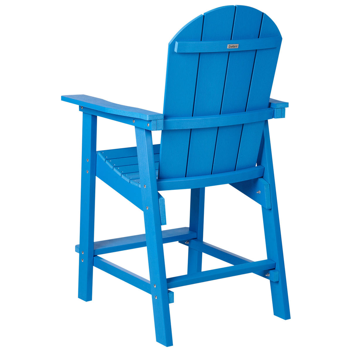 GARTEN-BARSTUHL Blau Adirondack - Blau, Kunststoff (58/124/71cm) - Beliani