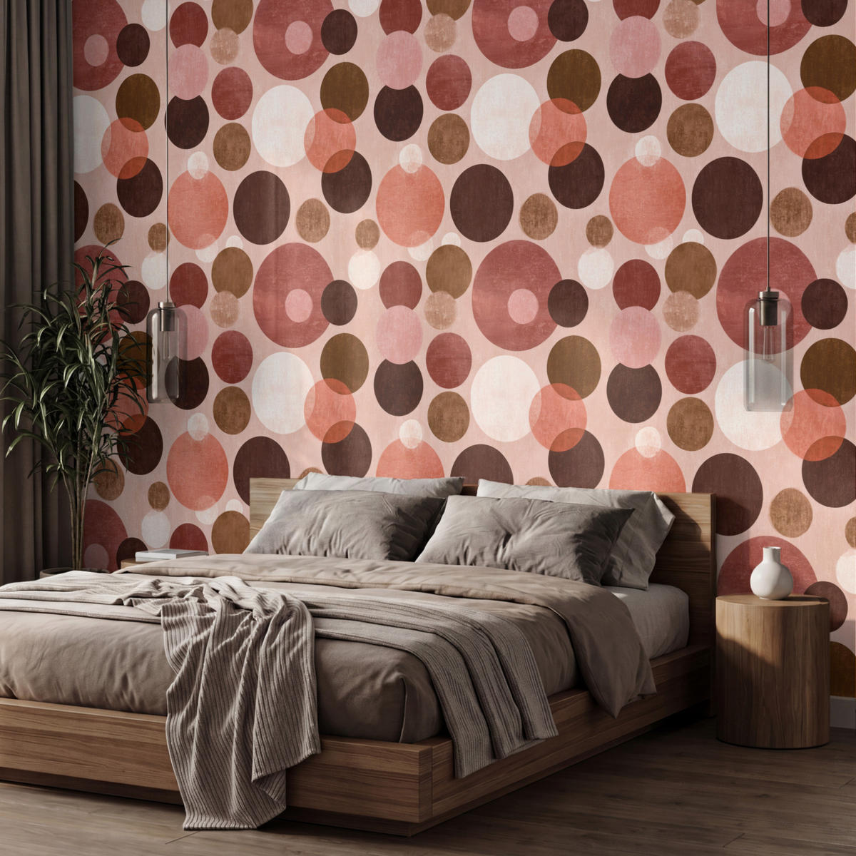 TAPETE - Kreise - Modern - Farbenfroh - 400x260 cm - Multicolor, Papier (400/260cm) - OnlyWow